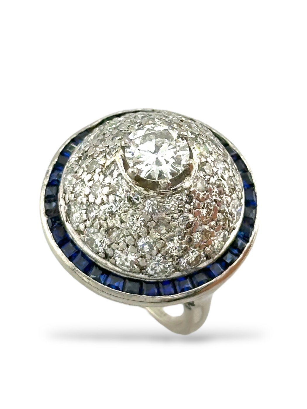 French Art Deco Platinum & 3.00ct Diamond Ring