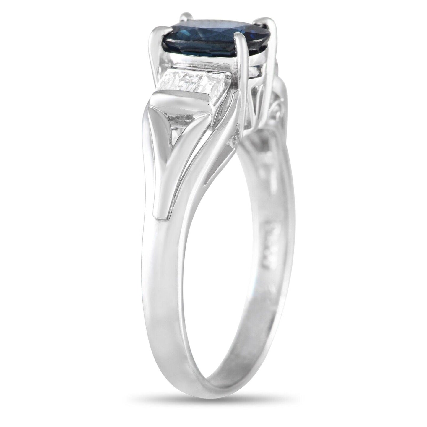 Beautiful Platinum 0.23ct Diamond and Sapphire Ring