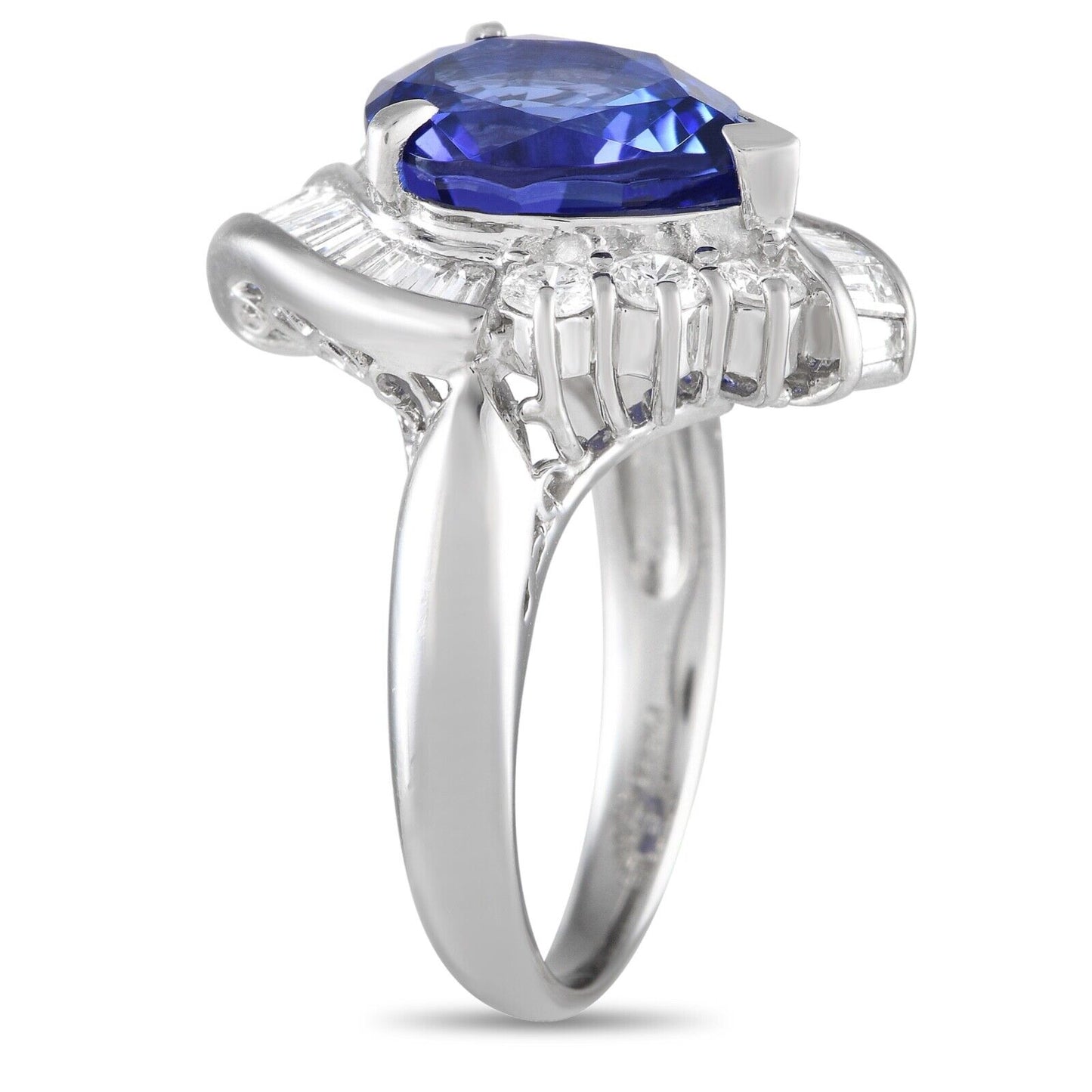Beautiful Platinum 1.35ct Diamond and Tanzanite Ring