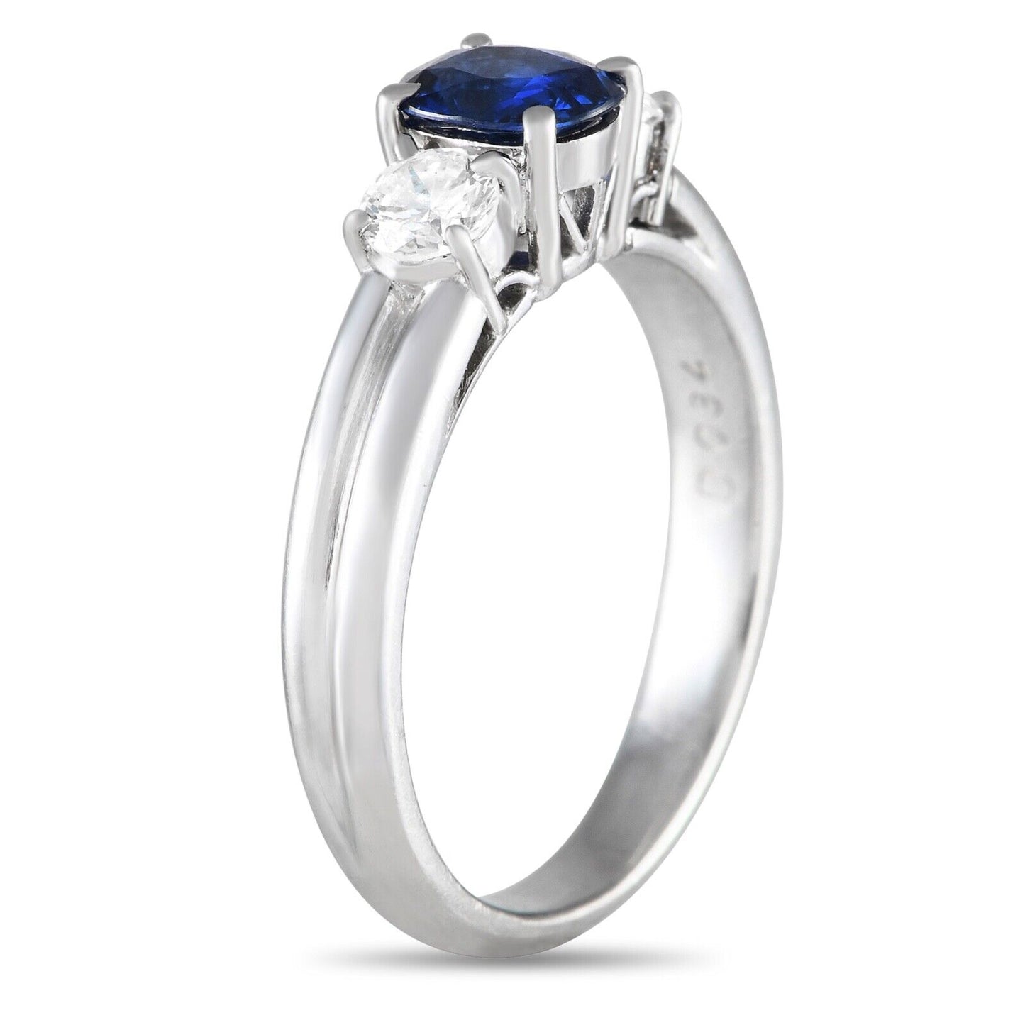 Amazing Platinum 0.34ct Diamond and Sapphire Ring