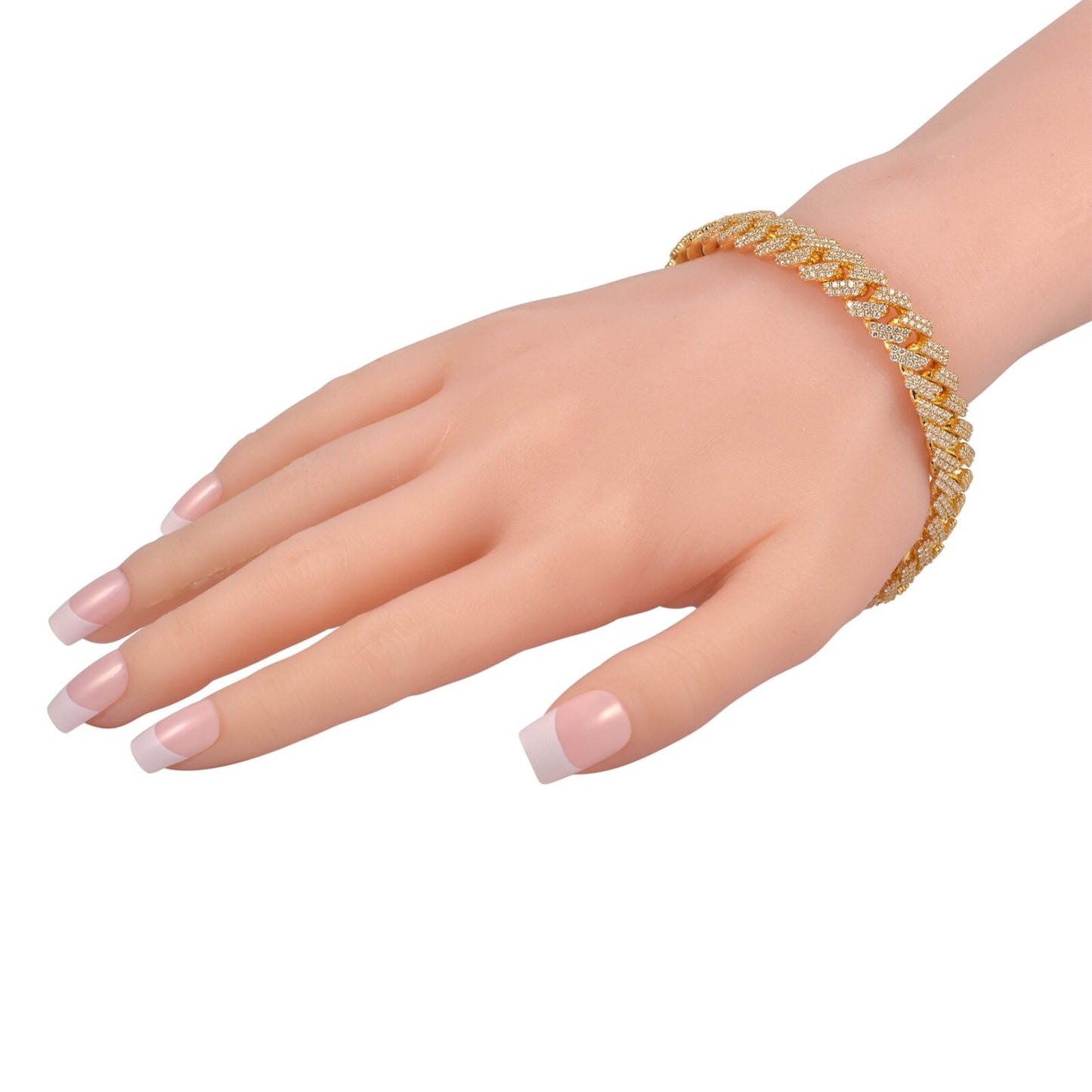 14K Yellow Gold 8.94 ct Diamond Cuban Link Bracelet