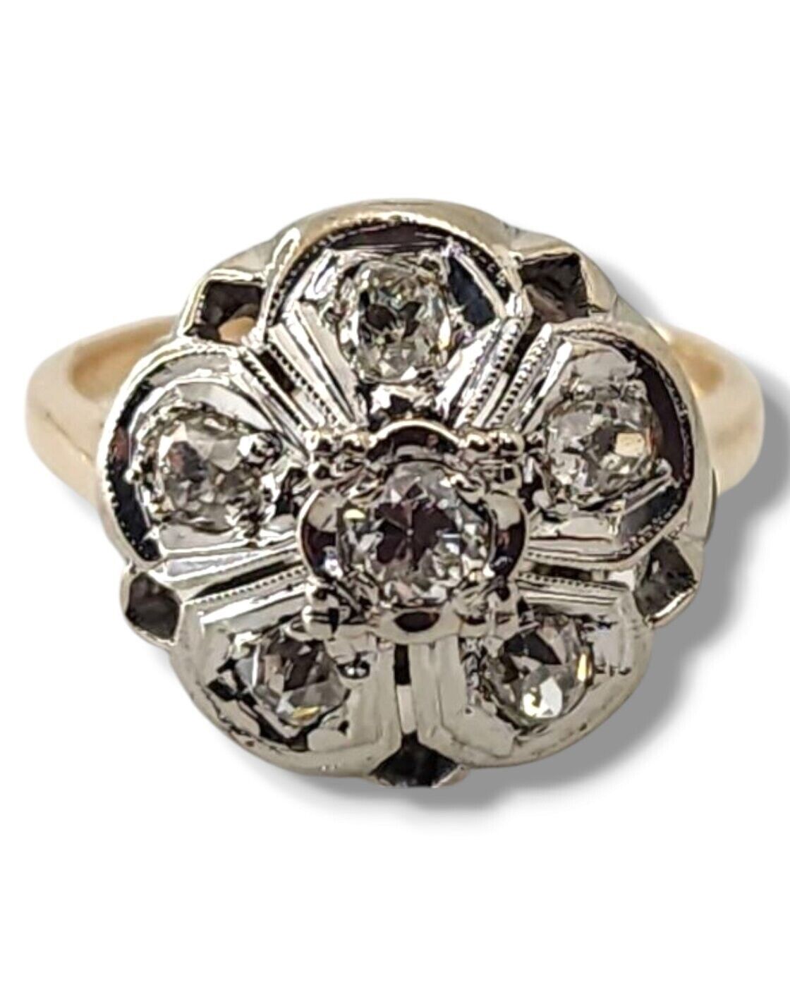 Beautiful Antique 14K Yellow Gold 0.44ct Diamond Ring