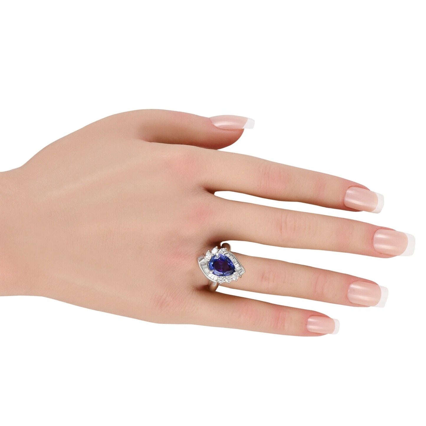 Beautiful Platinum 1.35ct Diamond and Tanzanite Ring