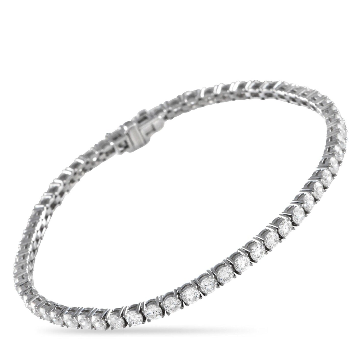 Splendid 14K White Gold 5.15ct Lab-Grown Diamond Tennis Bracelet