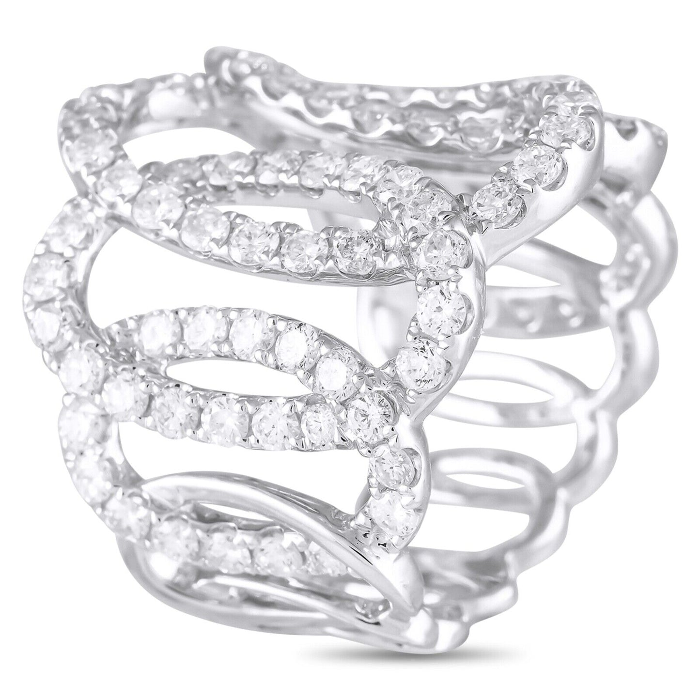 Stanning 18K White Gold 2.20ct Diamond Ring
