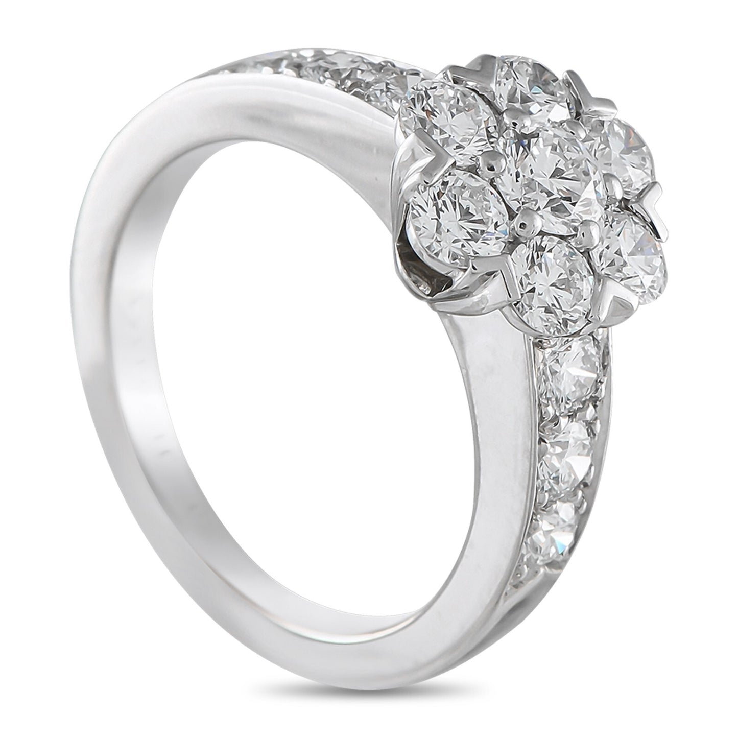 Van Cleef & Arpels Fleurette 18K White Gold 1.25ct Diamond Ring