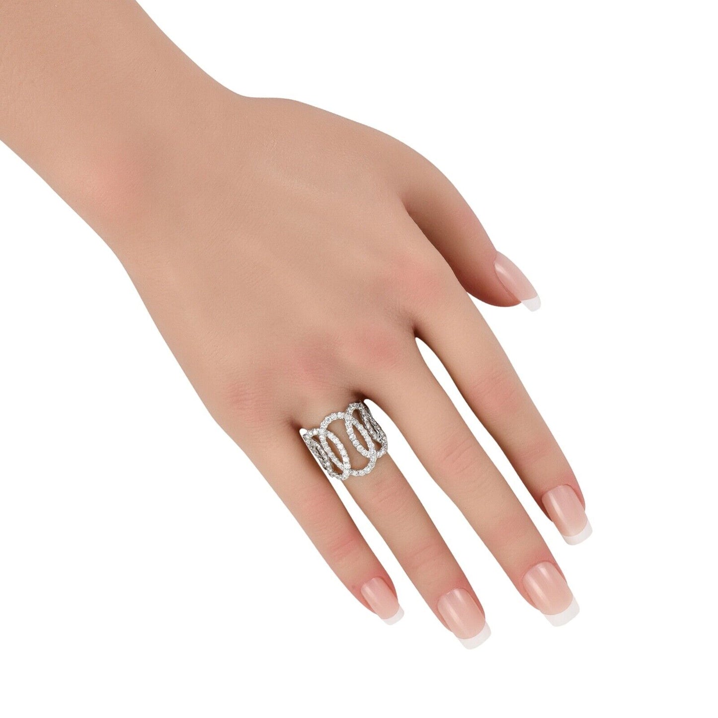 Stanning 18K White Gold 2.20ct Diamond Ring