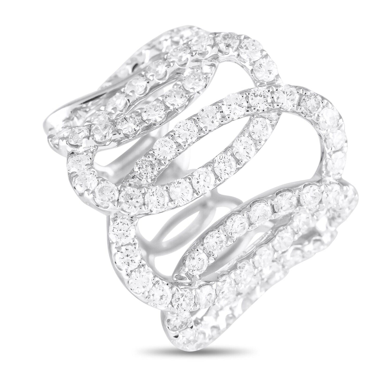 Stanning 18K White Gold 2.20ct Diamond Ring