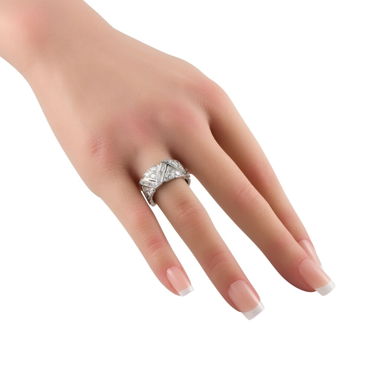 Beautiful Platinum 4.32ct Diamond Band Ring
