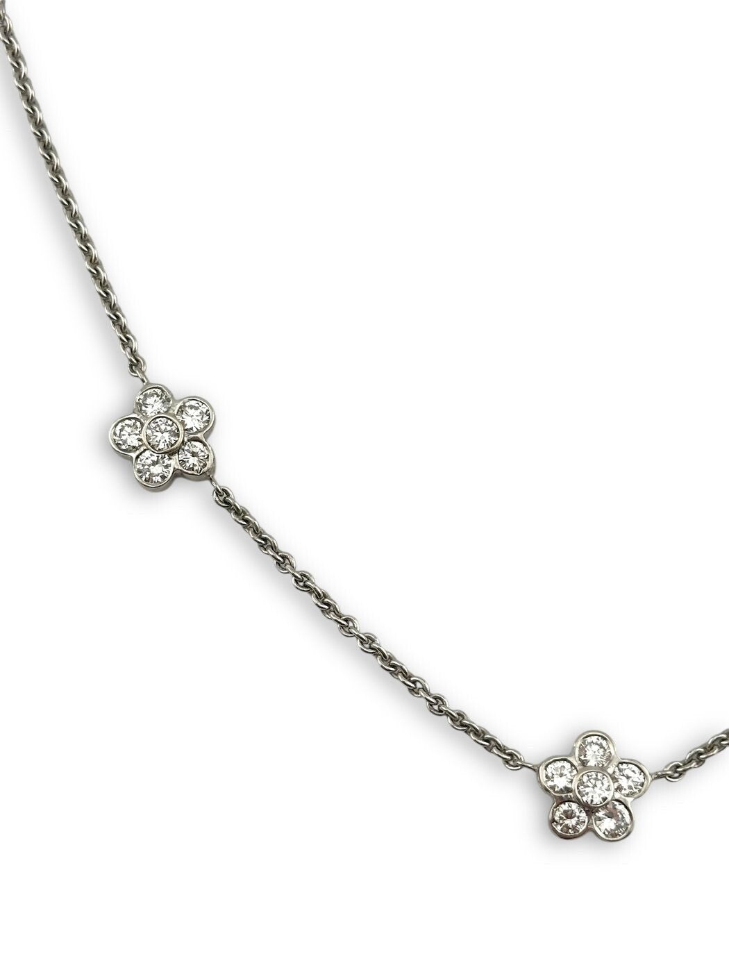 5 Leaf Clover Diamond Necklace in 18K White Gold