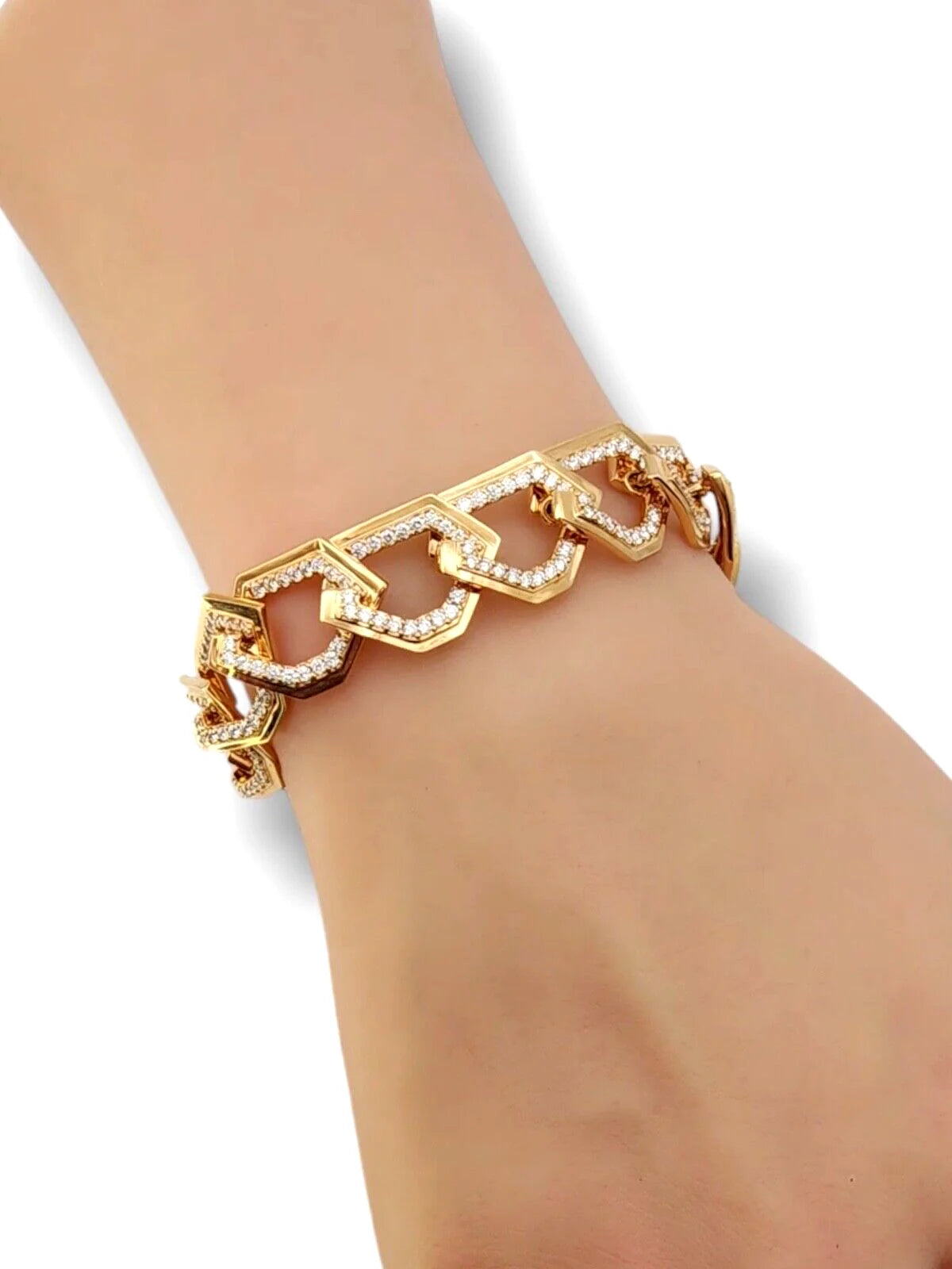 18K Gold Bracelet with 3.54 Carats of Natural Diamonds