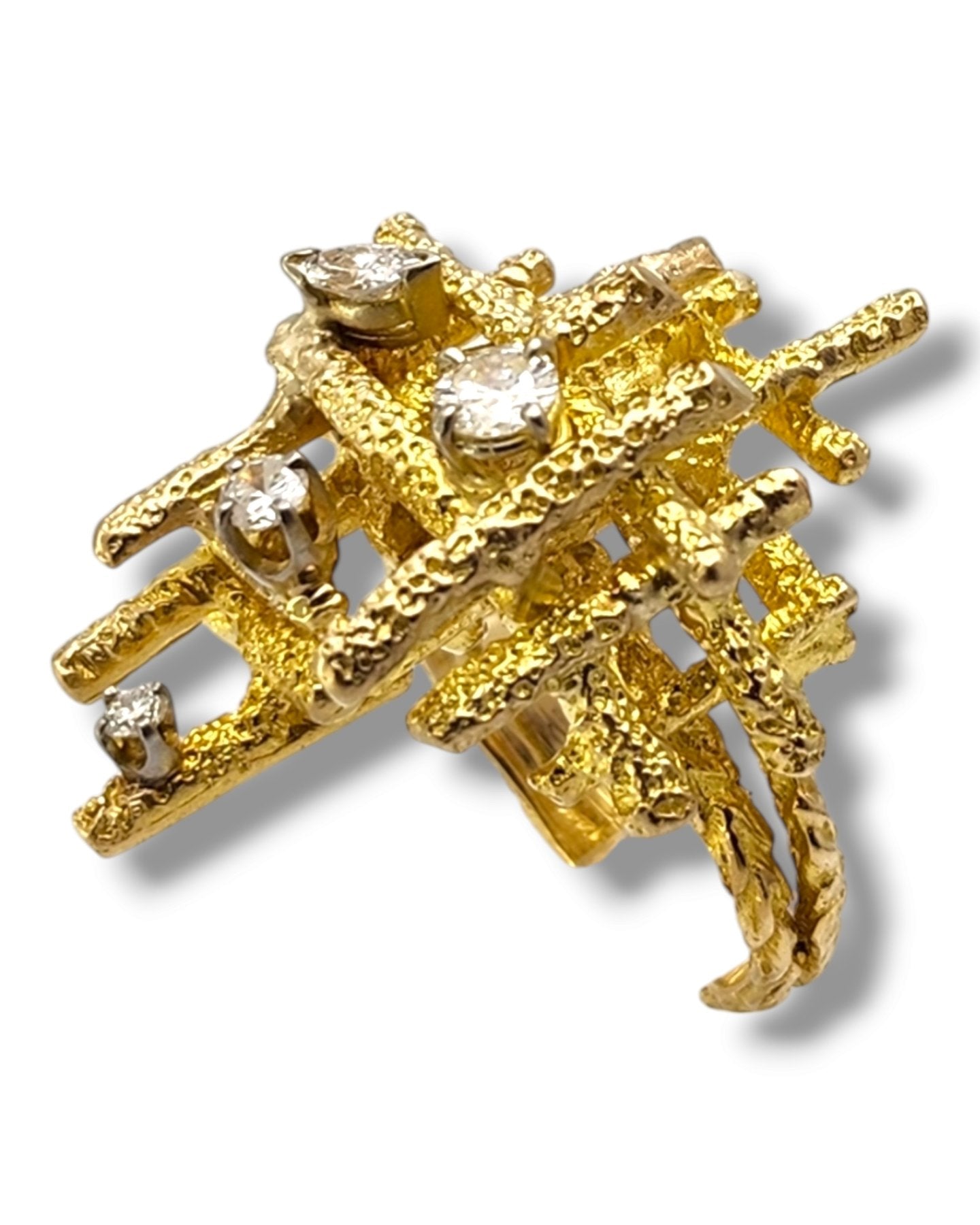 Ring - 14 kt. Yellow gold - 0.56ct. tw. Diamond (Natural)