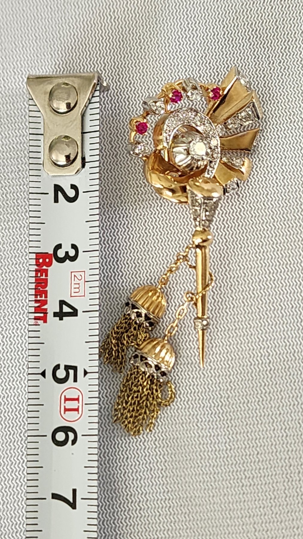 Earrings Amazing 18K Gold and Diamond Long Pendant Earrings 21 Grams - 3.12ct. tw. Diamond (Natural)