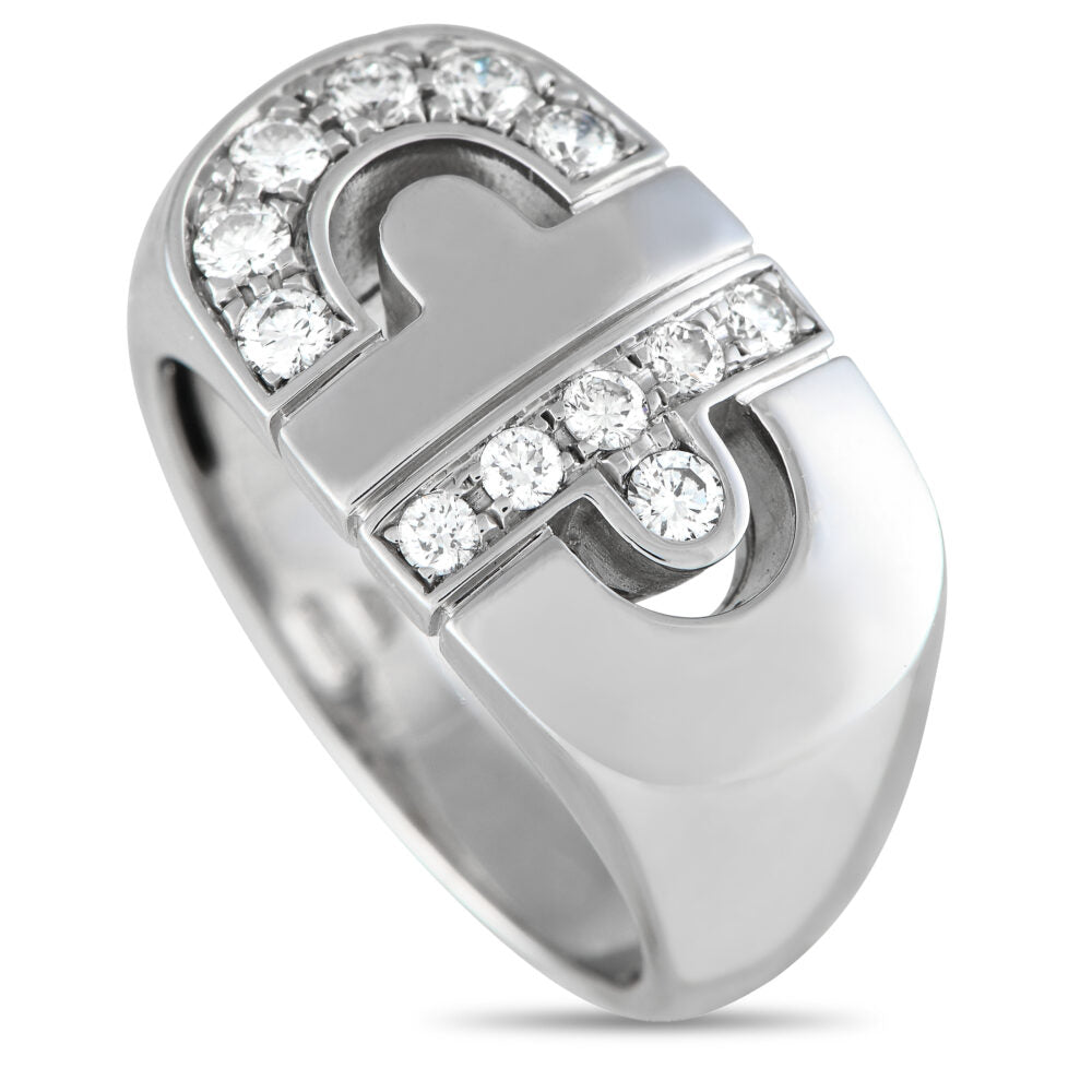 Bvlgari Parentesi 18K White Gold 0.25ct Diamond Ring