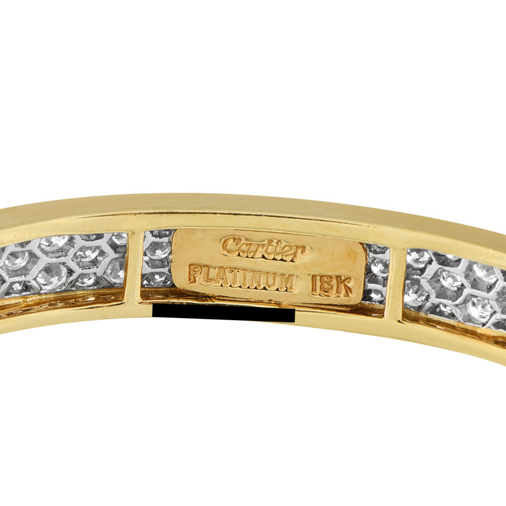 Cartier 18K Yellow Gold Diamond Bangle Bracelet