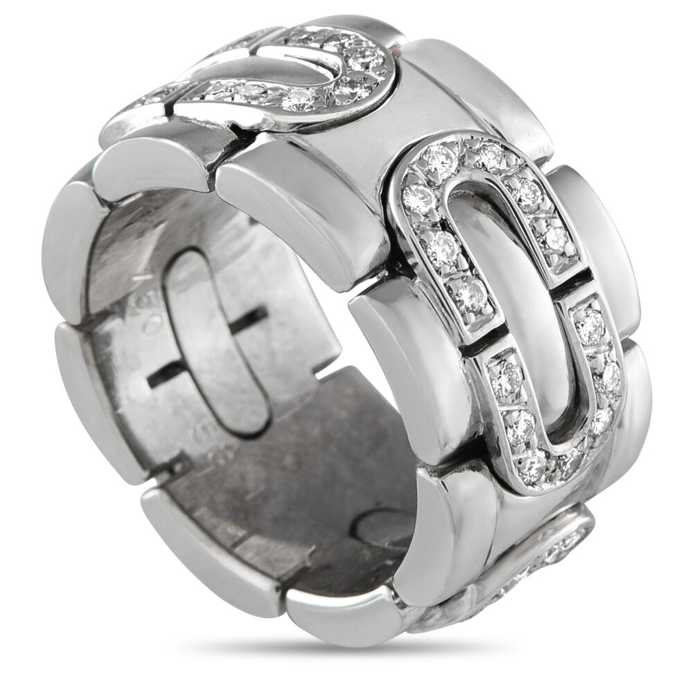 Cartier Panthere Maillon 18K White Gold Diamond Ring