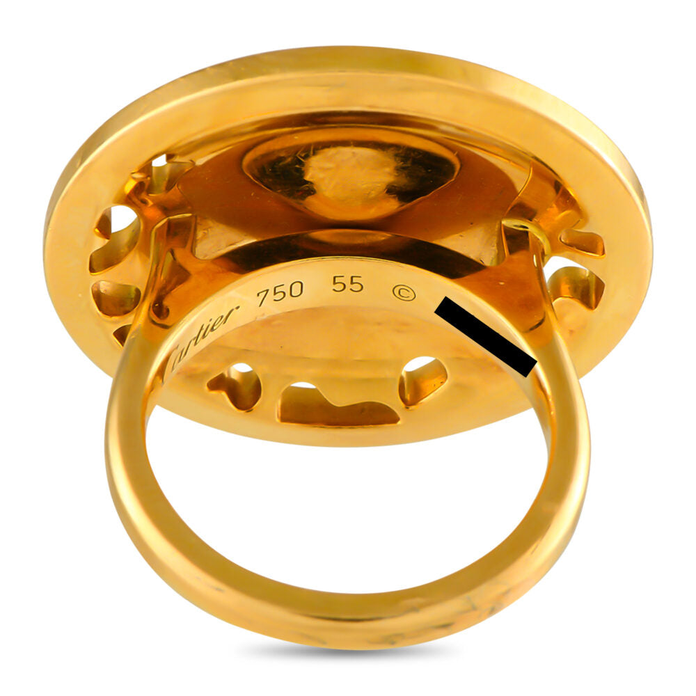 Cartier Panthère Lacquer Diamond and Garnet Ring