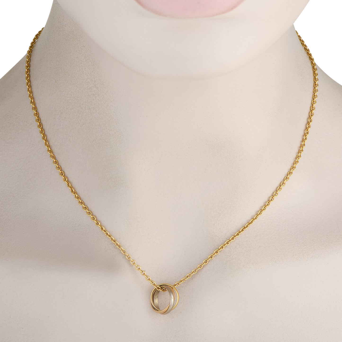 Cartier Trinity 18K Rose, White, and Yellow Gold Necklace