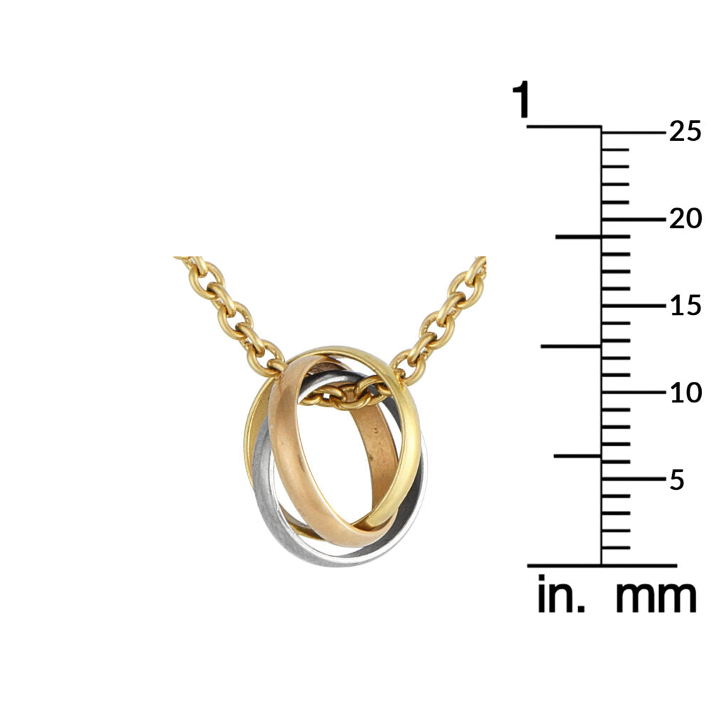 Cartier Trinity 18K Rose, White, and Yellow Gold Necklace