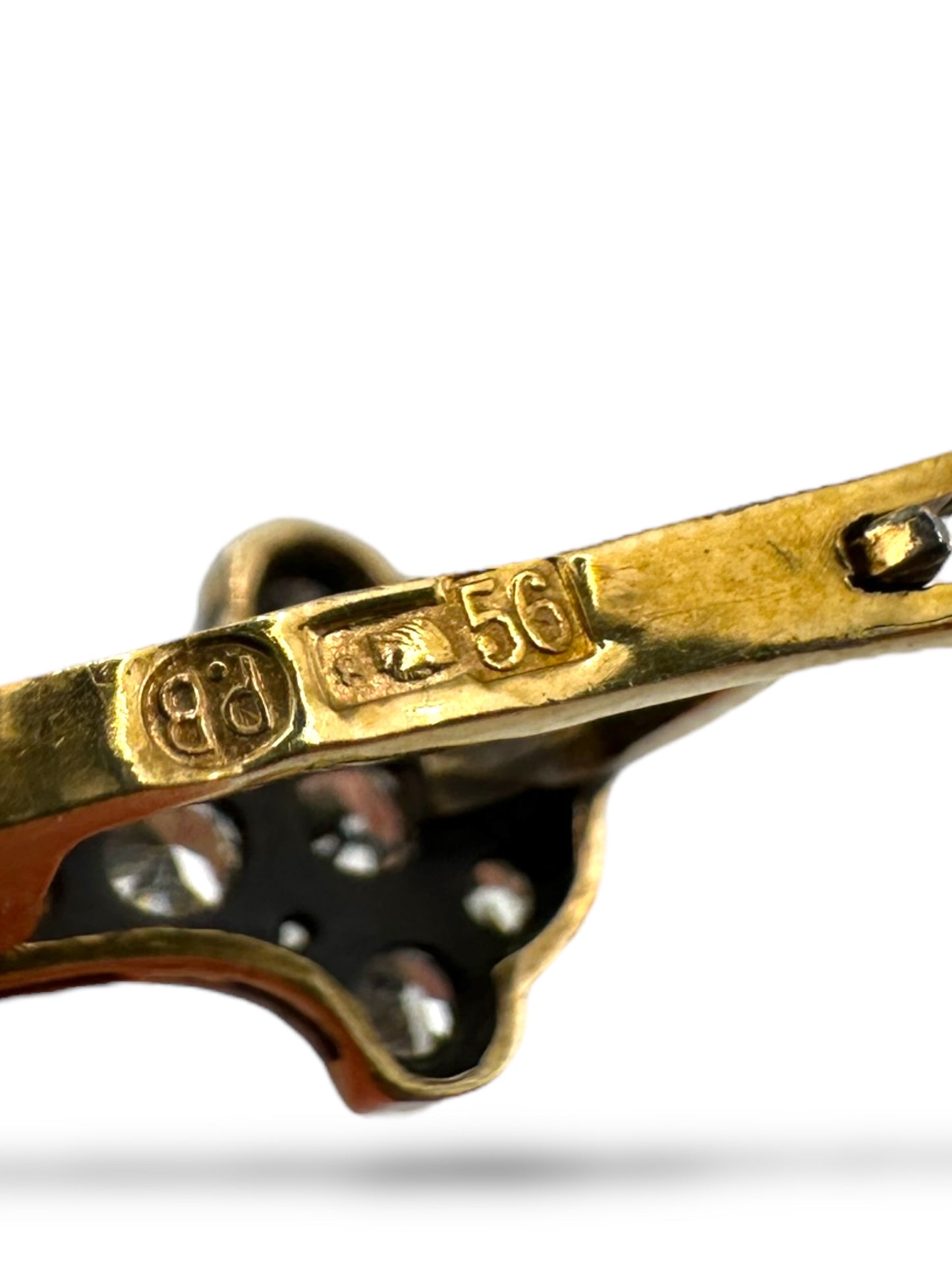 Antique Russian 56 Gold & Diamond Earrings – 2.46 Carats