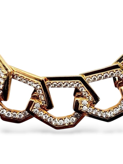 18K Gold Bracelet with 3.54 Carats of Natural Diamonds