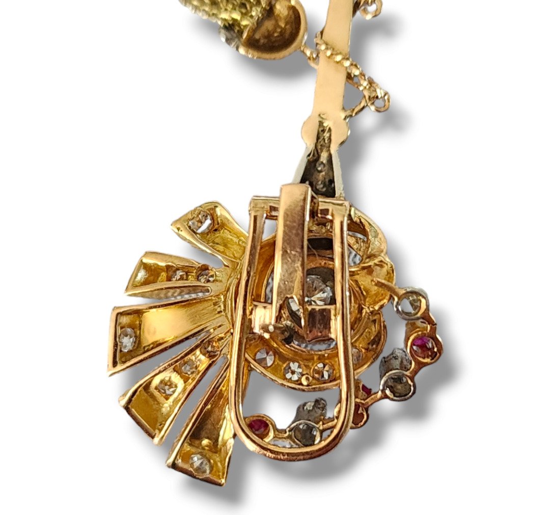 Earrings Amazing 18K Gold and Diamond Long Pendant Earrings 21 Grams - 3.12ct. tw. Diamond (Natural)