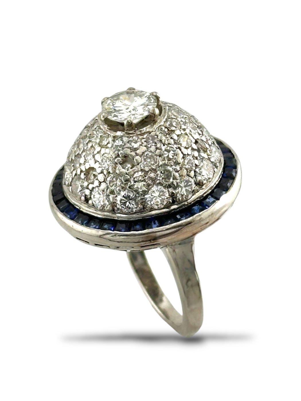French Art Deco Platinum & 3.00ct Diamond Ring