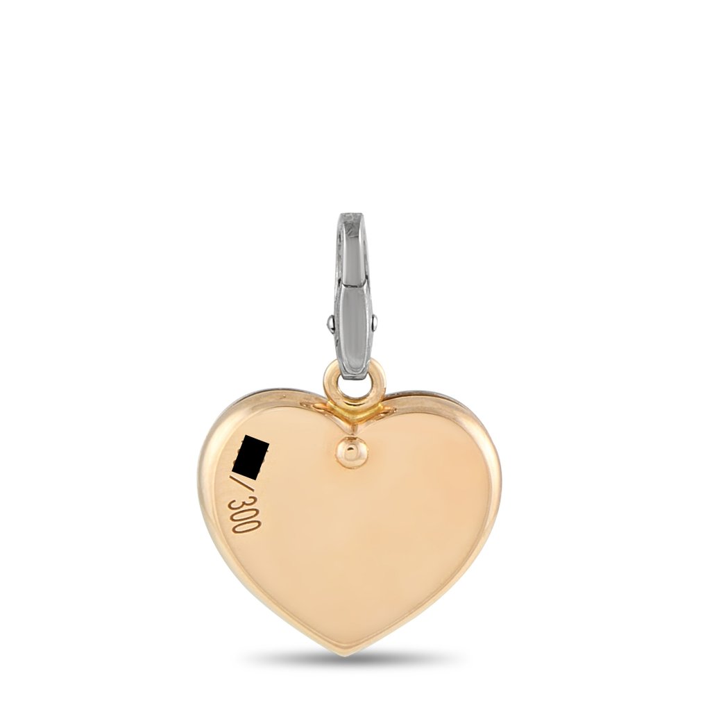 Cartier - Pendant - 18 kt. White gold, CARTIER Limited Edition 18K Yellow Gold Diamond Heart Charm