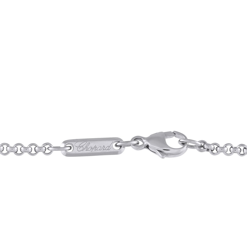 Chopard 18K White Gold Necklace with Diamonds and Hematite