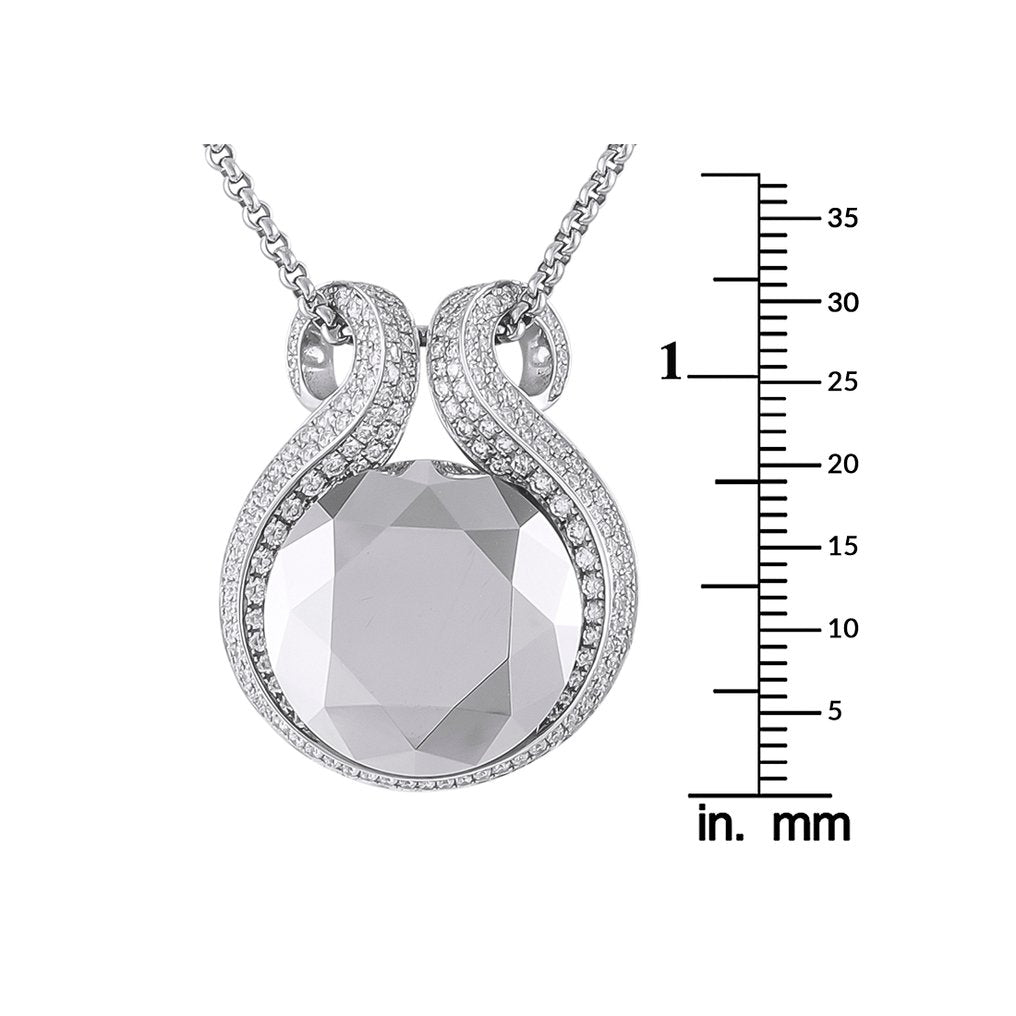 Chopard 18K White Gold Necklace with Diamonds and Hematite