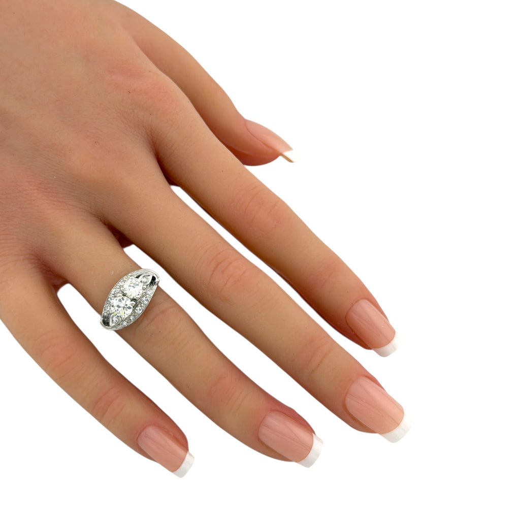 14K White Gold and 0.7ct Diamond Ring