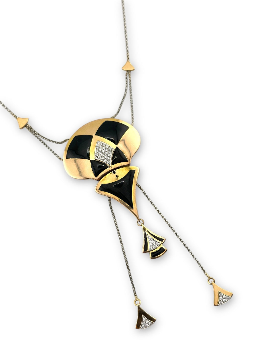 Cesare De Vecchi Italy 18K Gold and Diamond Necklace