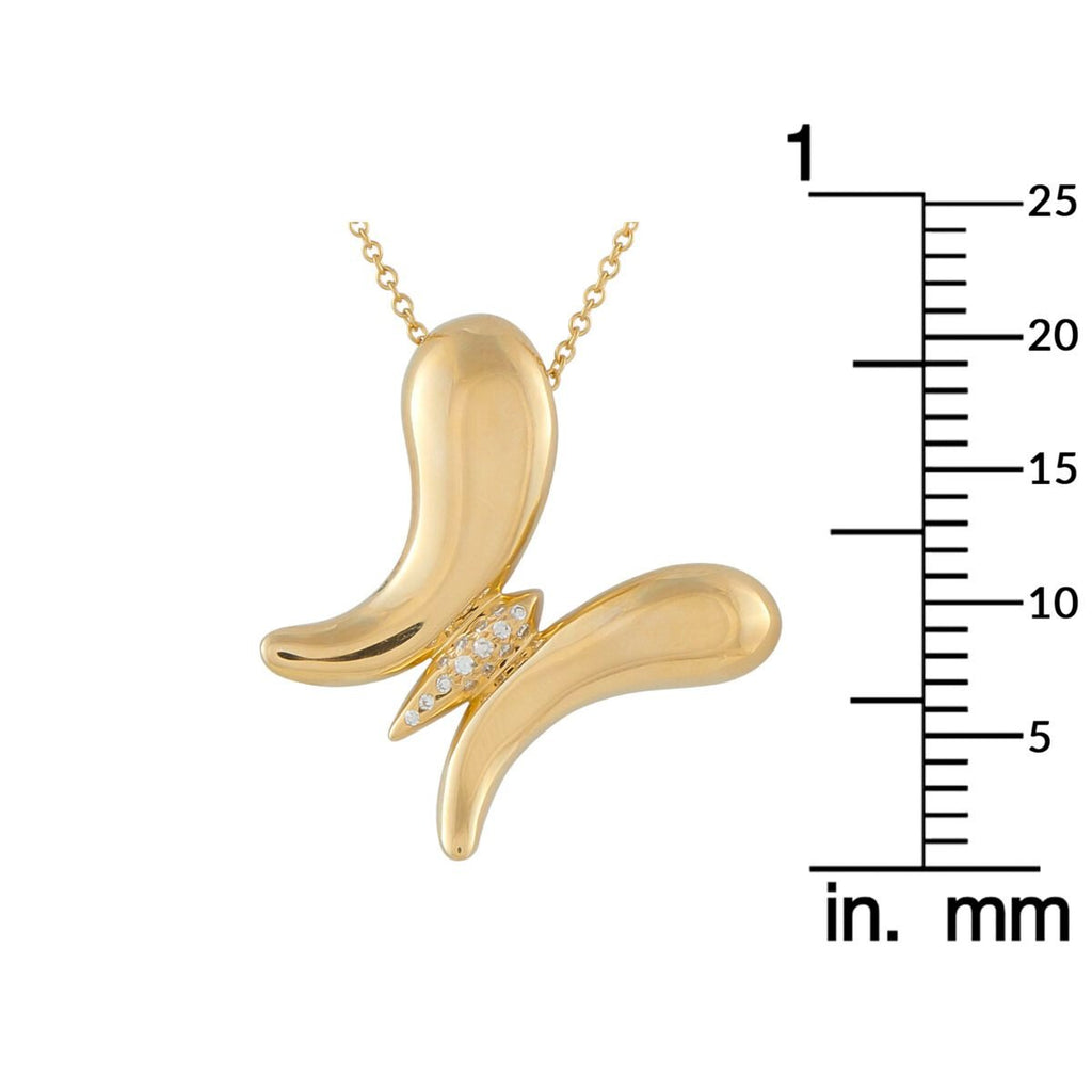 Tiffany & Co. 18K Yellow Gold Diamond Butterfly Necklace