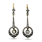 14K Yellow Gold Imperial Russian 2.00ct Diamond Dangle Earrings