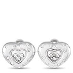 Chopard - Earrings - 18 kt. White gold, Happy Diamonds 18K White Gold 0.94 ct Diamond Heart Earrings