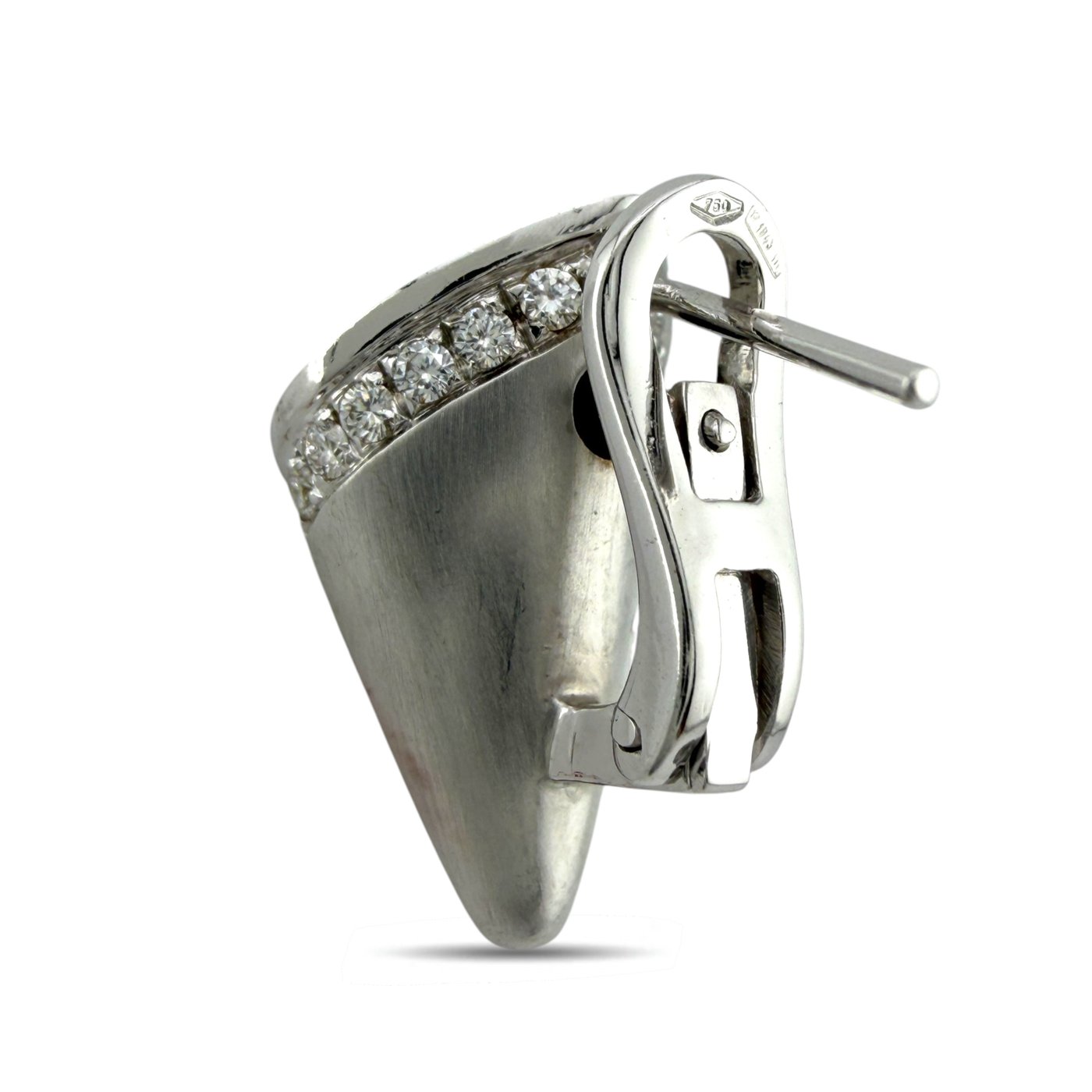 18K White Gold 1.56ct Diamond Heart Earrings