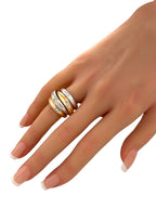 Two-Tone 18K Rose and White Gold 0.16ct Diamond Ring