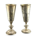Imperial Russian 84 Zolotnik Silver Pair of Antique Cups