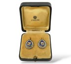 Imperial Russian K. Faberge 56K and Diamond Earrings