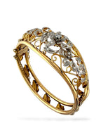 Antique Victorian 18K Yellow Gold and 1.01ct Diamond Bracelet
