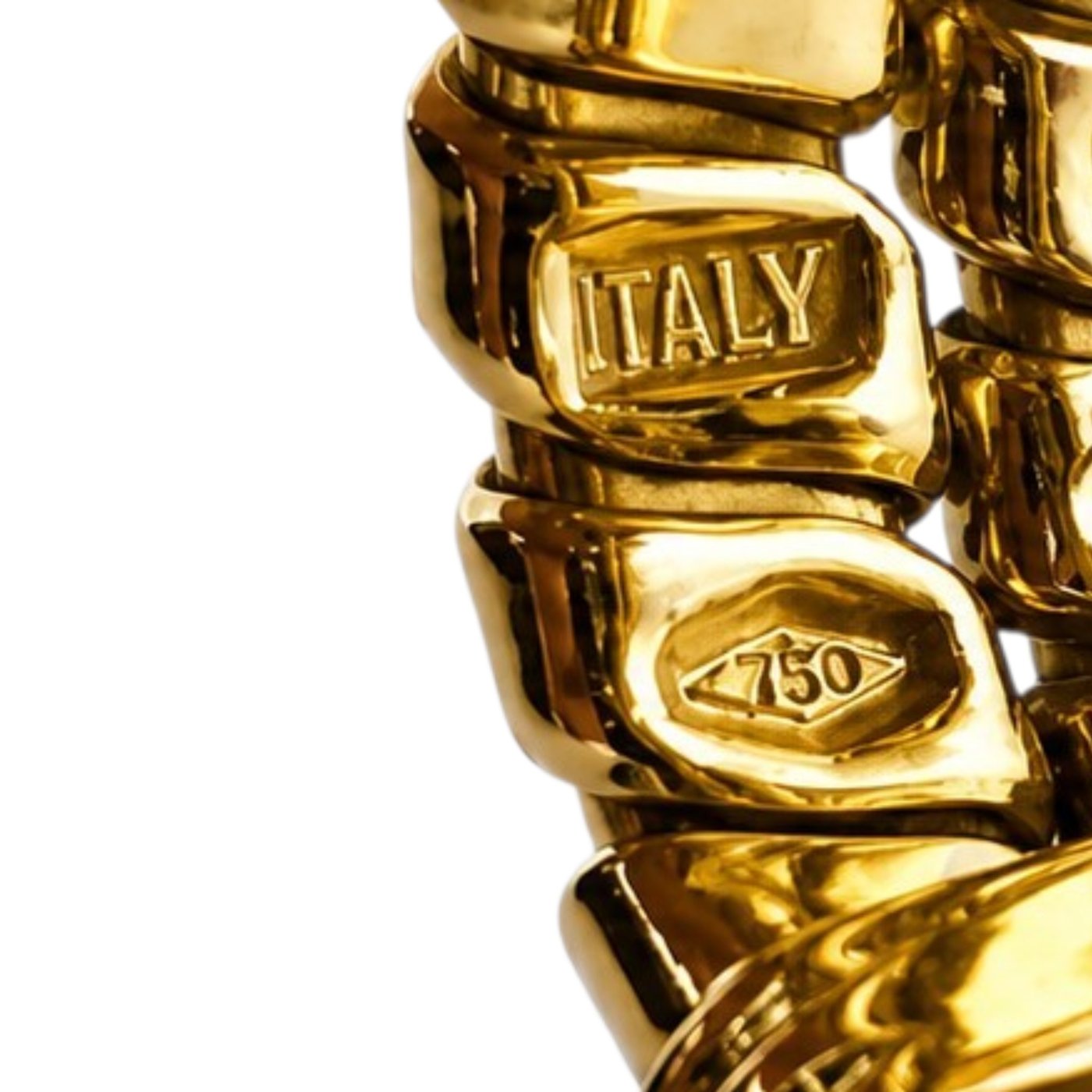 Italian 18K Gold & Diamond Love Ring