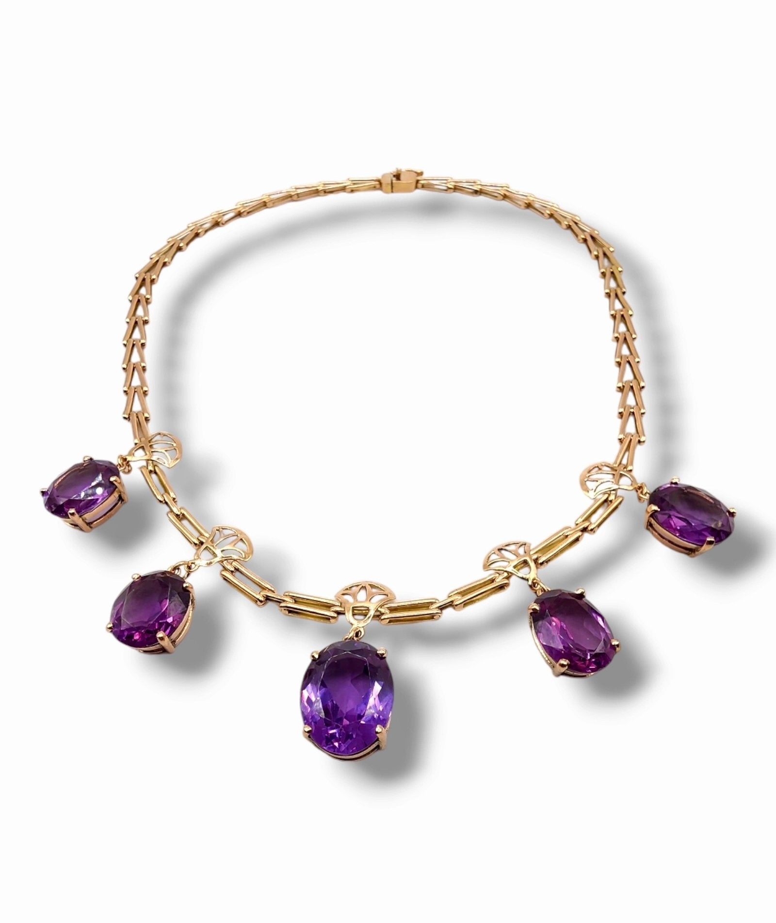 Vintage Gold and Amethyst Women's Necklace