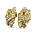 Certified 18K Yellow Gold 8.5ct Diamond Earrings