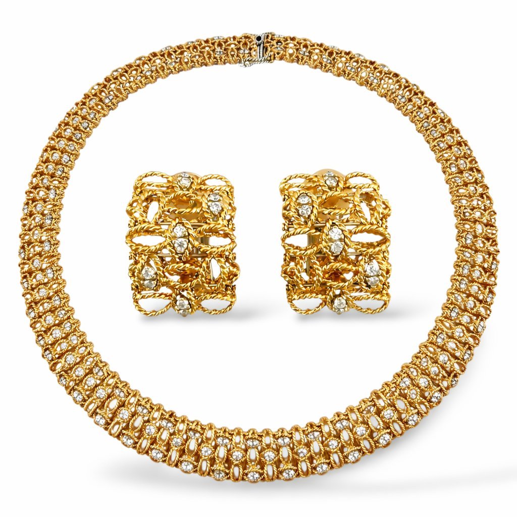 18k Rose Gold & 2.50ct Diamond Necklace and Earrings Set - 2.50ct. tw. Diamond