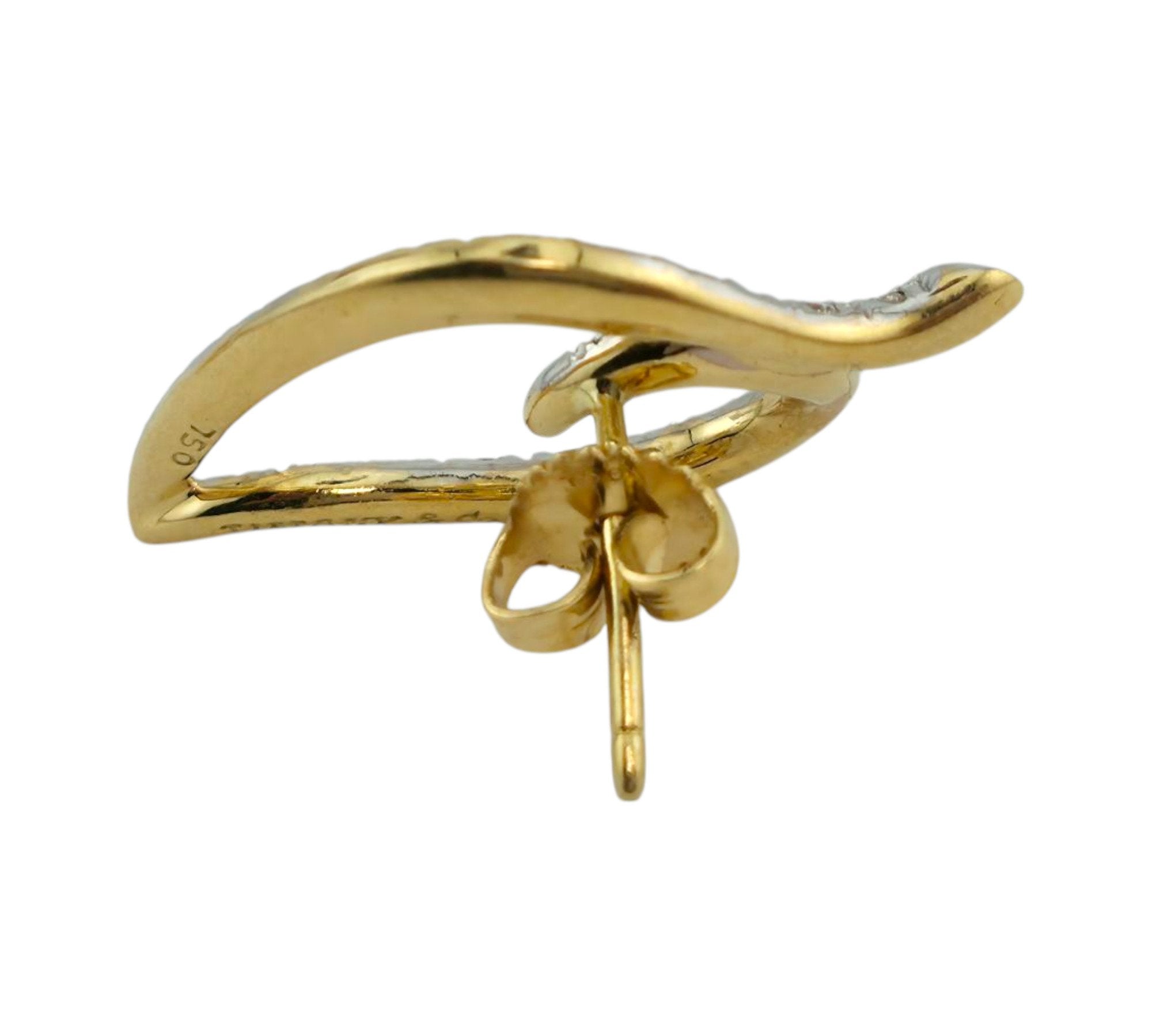 Tiffany & Co. 18K Yellow Gold Heart-Shaped Diamond Earrings