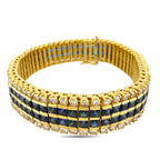 18K Yellow Gold 13.2ct Sapphire and 7.2ct Diamond Bracelet
