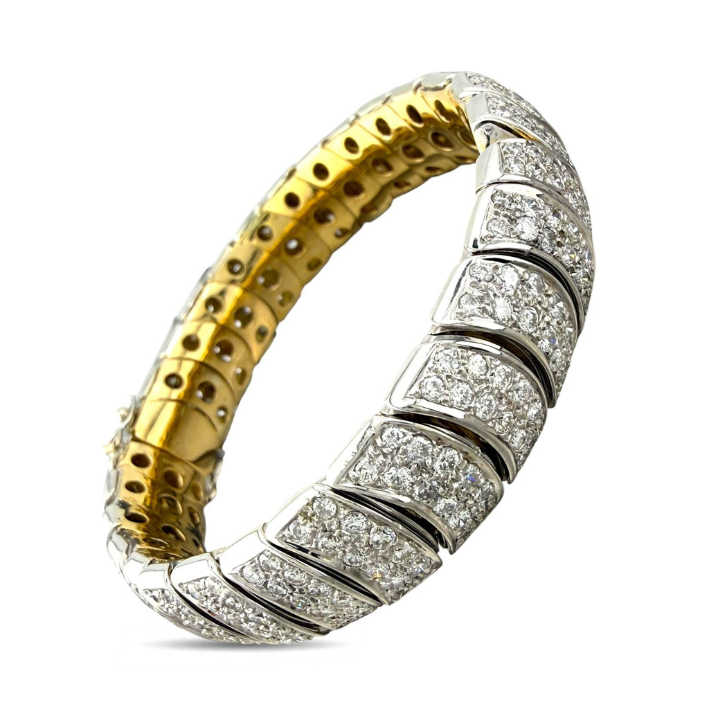 18K Gold Flexible 5.0ct Diamond Bracelet