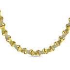 Jose Hess 18K Yellow Gold 7ct Diamond Necklace and Bracelet Suite
