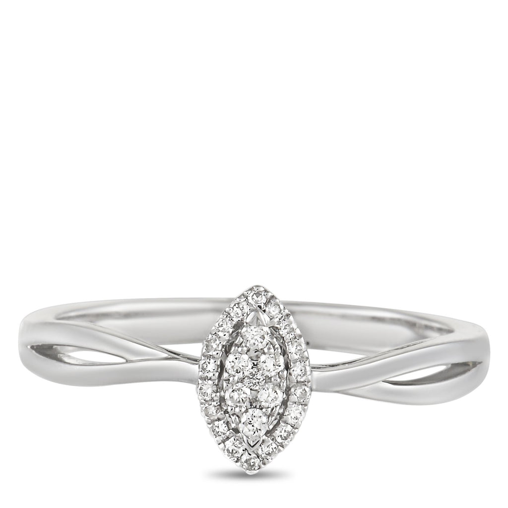14K White Gold 0.10 ct Diamond Ring