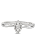14K White Gold 0.10 ct Diamond Ring